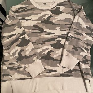 Aerie Camo Terry Tunic Sweatshirt